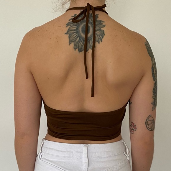 Brown Tie Going Out Top - Picture 2 of 2